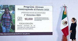 Sheinbaum lanza convocatoria para Jóvenes Construyendo el Futuro en 2024