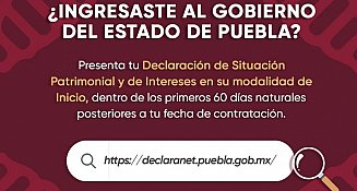 Servidores públicos deben presentar su declaración patrimonial en Puebla