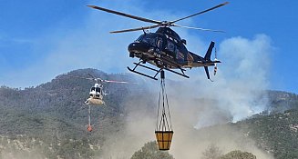 Coordinación interestatal contra incendio en cerro de San Gabriel
