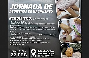 Atlixco ofrece registros de nacimiento gratis este 22 de febrero