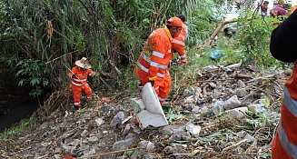 Retiran 53.8 toneladas de basura de ríos y barrancas en Puebla capital
