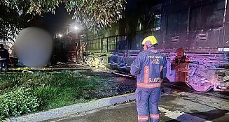Tráiler intentó ganarle el paso al tren en Puebla