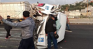 Accidente en la México-Pachuca: volcadura y caos vial este miércoles