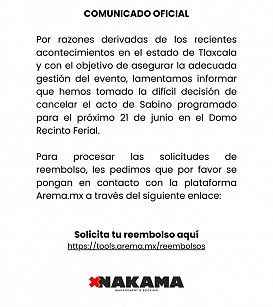Cancelan en Tlaxcala concierto de Sabino