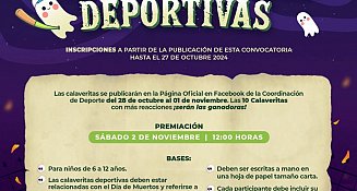 Invita Ayuntamiento de Huamantla al Concurso de Calaveritas Deportivas