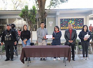 Activan Buzón Rojo en la secundaria “Moisés Sáenz” para promover aulas seguras en San Pedro Cholula