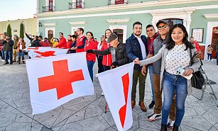 Alcalde de Huamantla Refuerza Apoyo a la Cruz Roja con el “Plan Invernal”