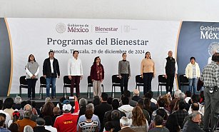 Claudia Sheinbaum promete un México más fuerte en 2025 con grandes obras para Tlaxcala