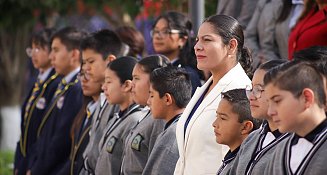 Encabeza Lupita Cuautle la primera ceremonia cívica del Ayuntamiento de San Andrés Cholula 2024 -2027