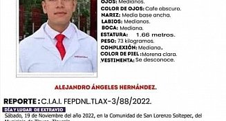 Se cumplen dos años de la desaparición de Alejandro, pasante de medicina en UATx