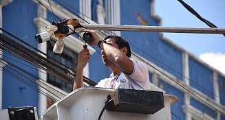 Retiran 19 cámaras de videovigilancia ilegales en el Centro Histórico de Puebla