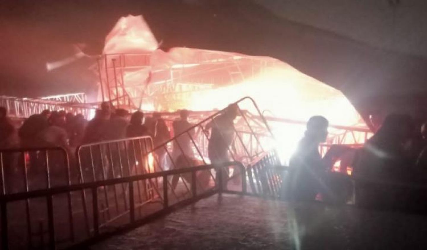 Cae templete en mitin de MC; dejó 9 muertos y varios heridos 