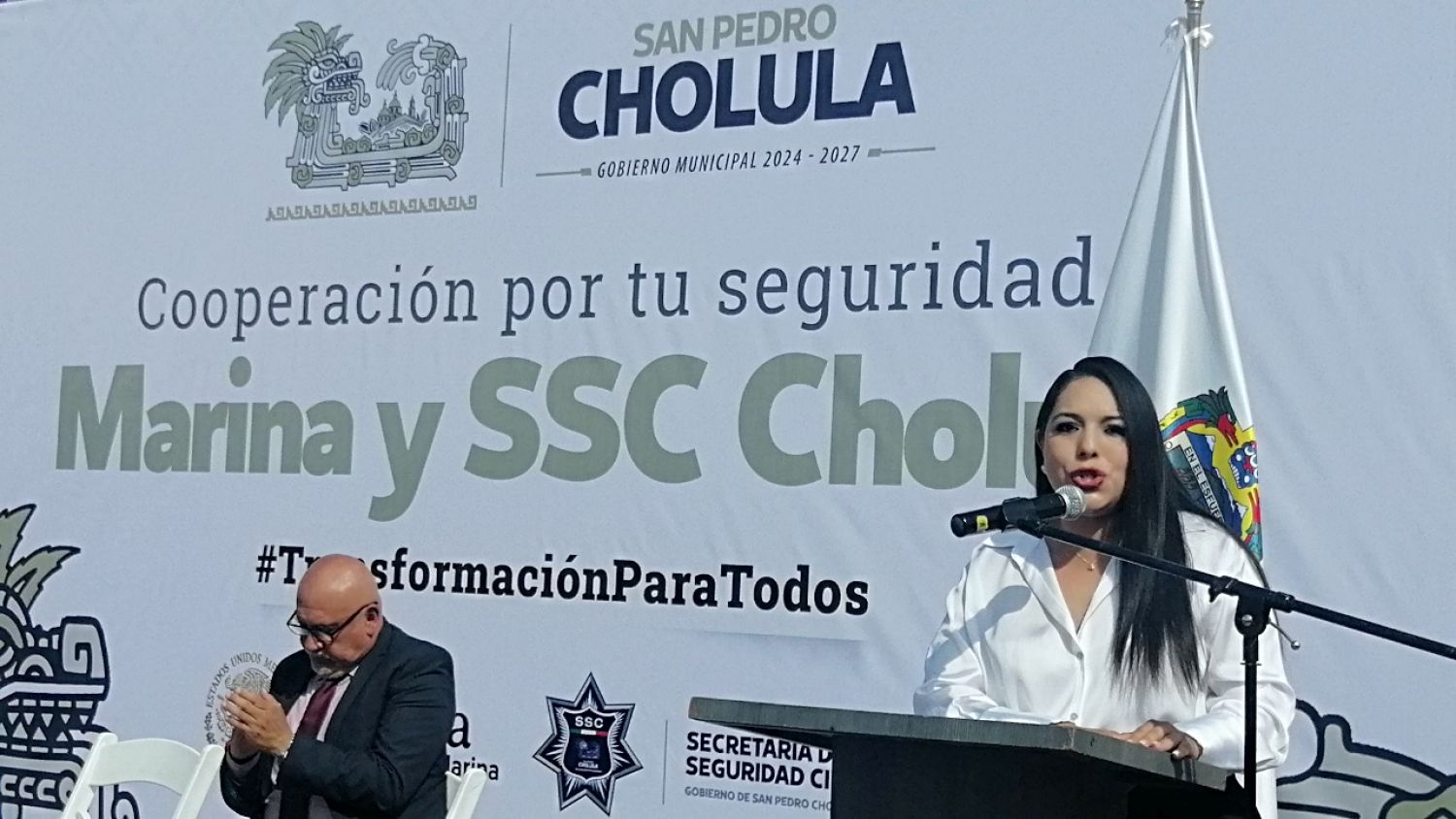 Fortalecen seguridad en San Pedro Cholula con la cooperación de la Marina y la Policía Municipal