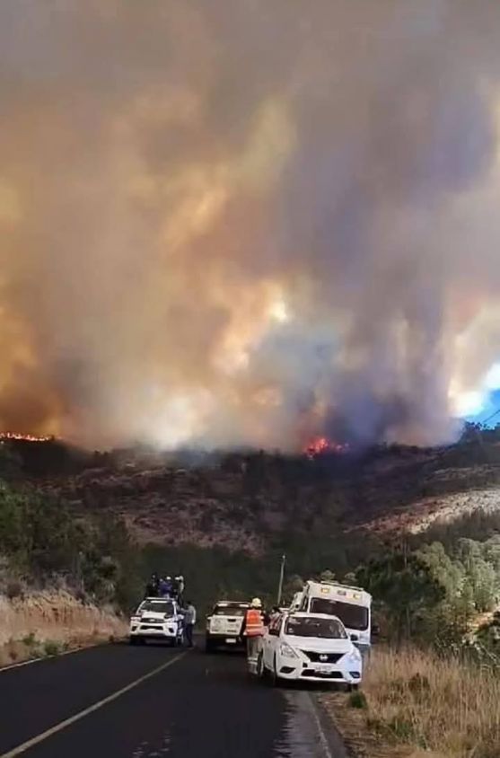 Pide Atltzayanca apoyo a la población para combatir incendio
