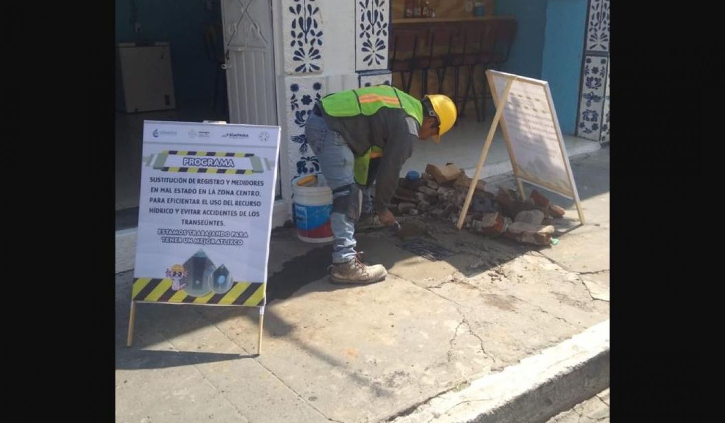 Inicia renovación de medidores y registros en Atlixco