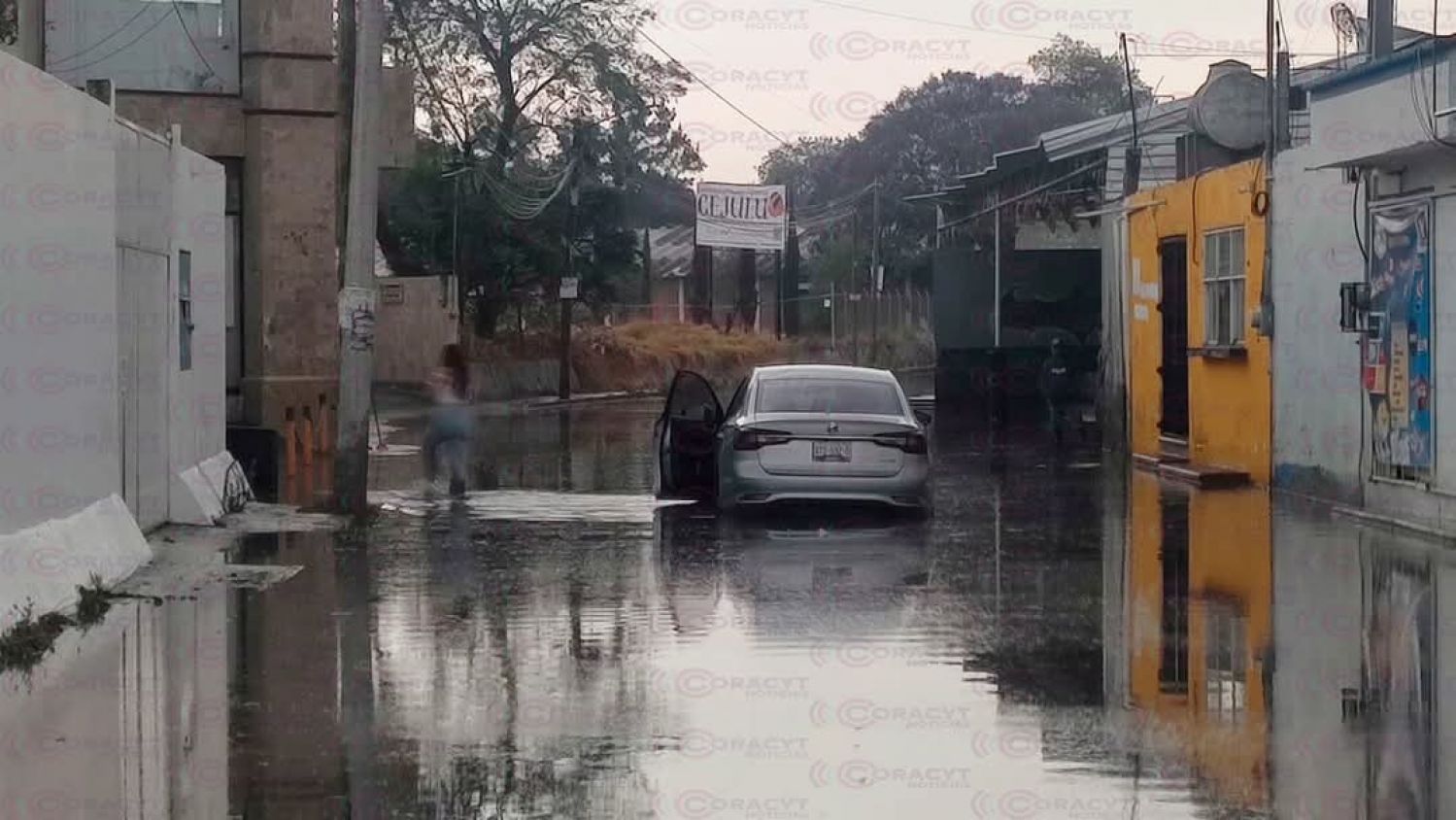 Intensa tromba en Tlaxcala provoca inundaciones en varios municipios