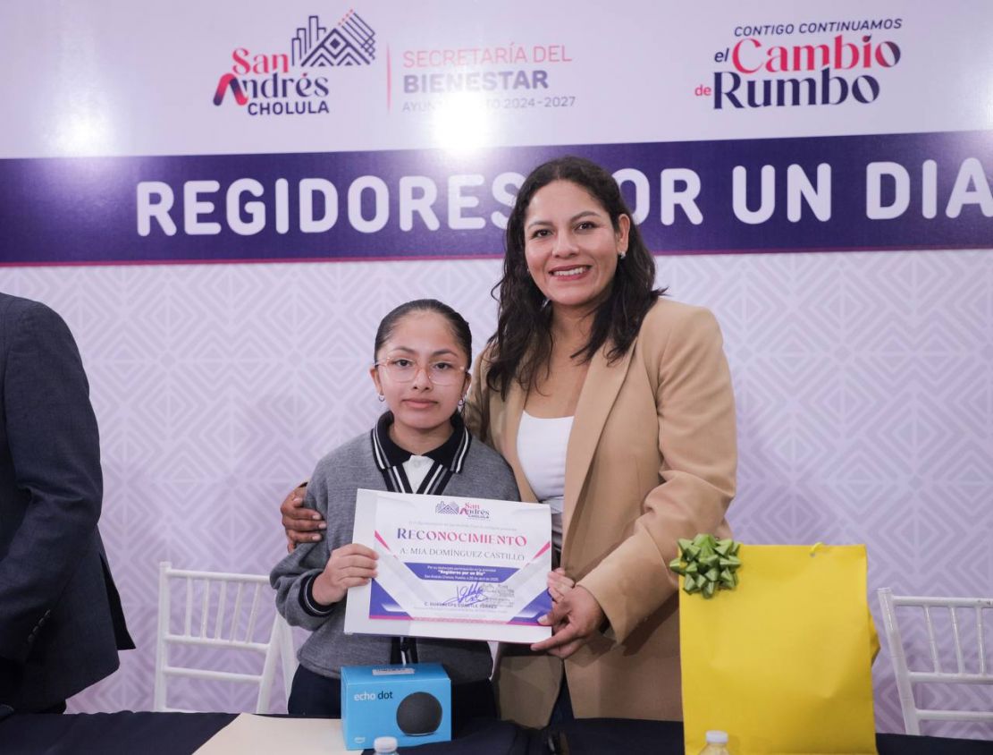 "Niñas y Niños Viven la Experiencia de Ser Regidores por un Día en San Andrés Cholula"