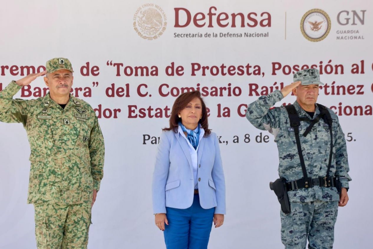 Lorena Cuéllar refuerza el compromiso de paz y seguridad con la Guardia Nacional