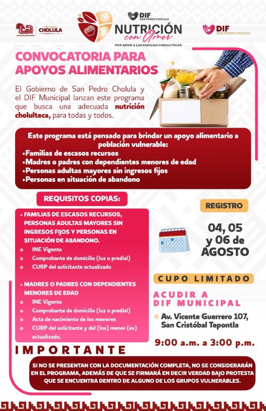 Amplía Gobierno de Tonantzin Fernández periodo de registro para apoyos alimentarios