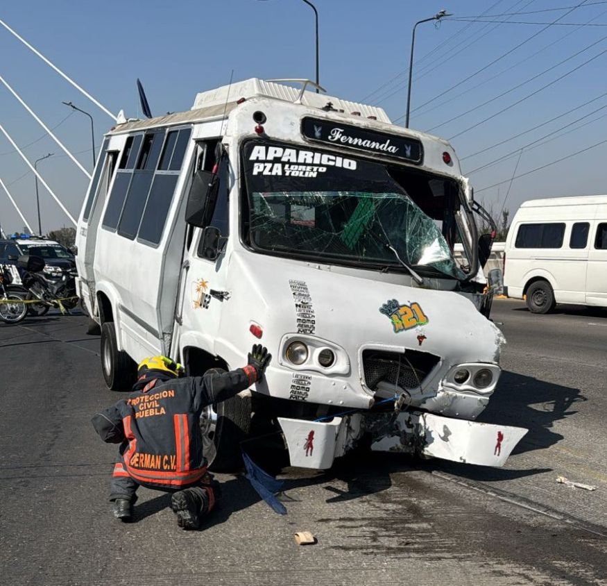 Transporte público involucrado en 10% de los accidentes viales en Puebla durante junio de 2025