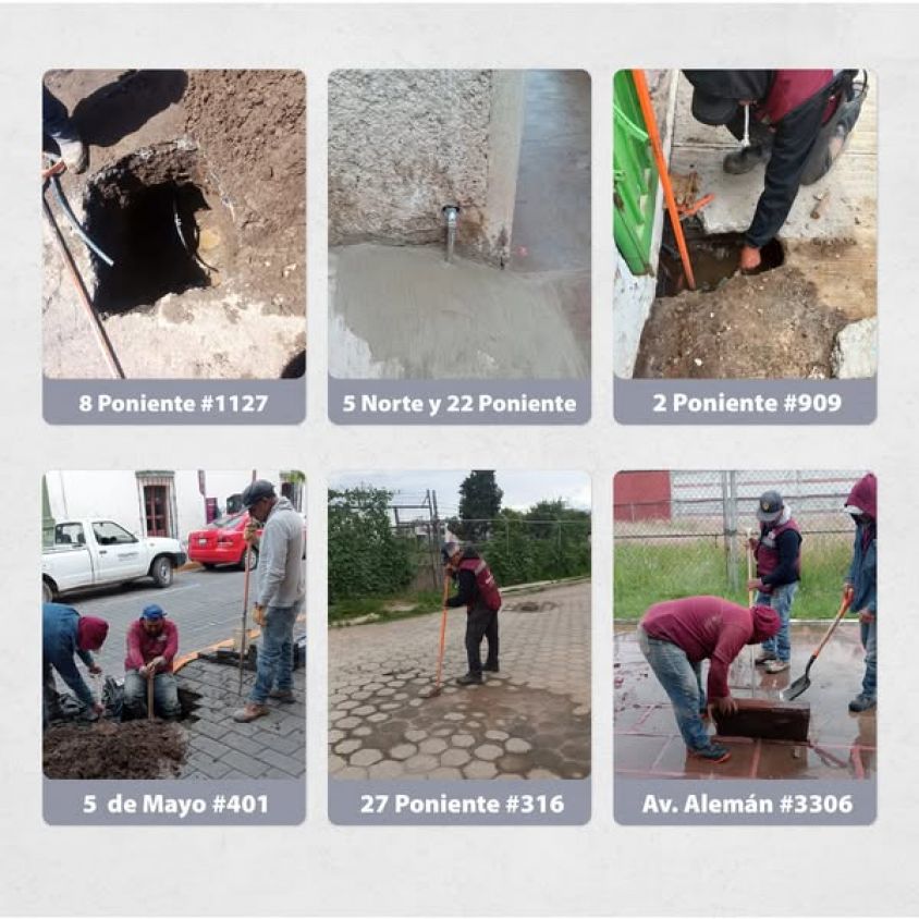 SOSAPACH repara 15 fugas de agua potable en una semana 