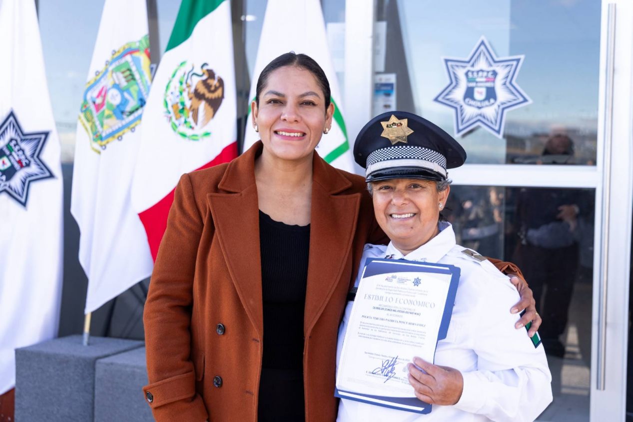 Reconoce Lupita Cuautle a Policía Municipal por su labor
