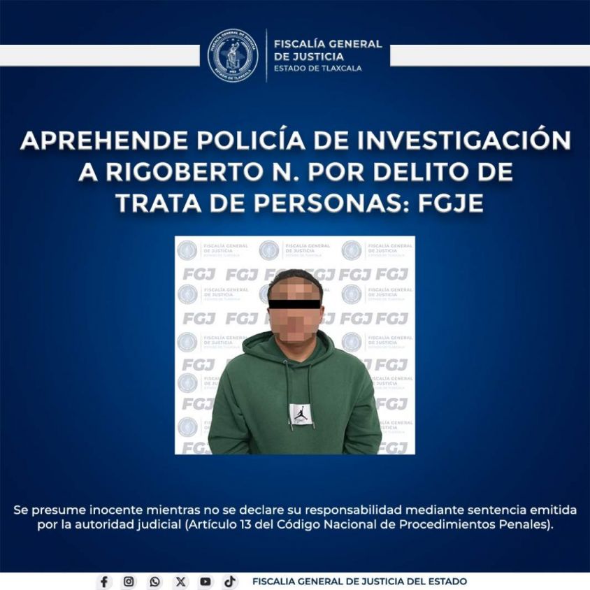 Cae en Tlaxcala presunto tratante que obligó a mujer a prostituirse