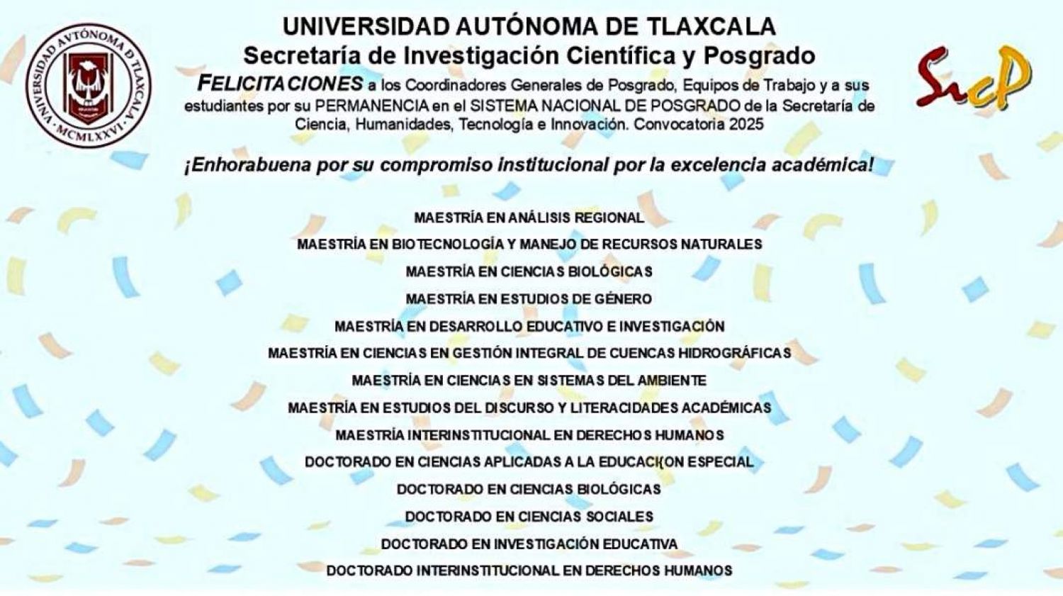 UATx consolida su liderazgo: 14 posgrados avalados por el SNP en 2025