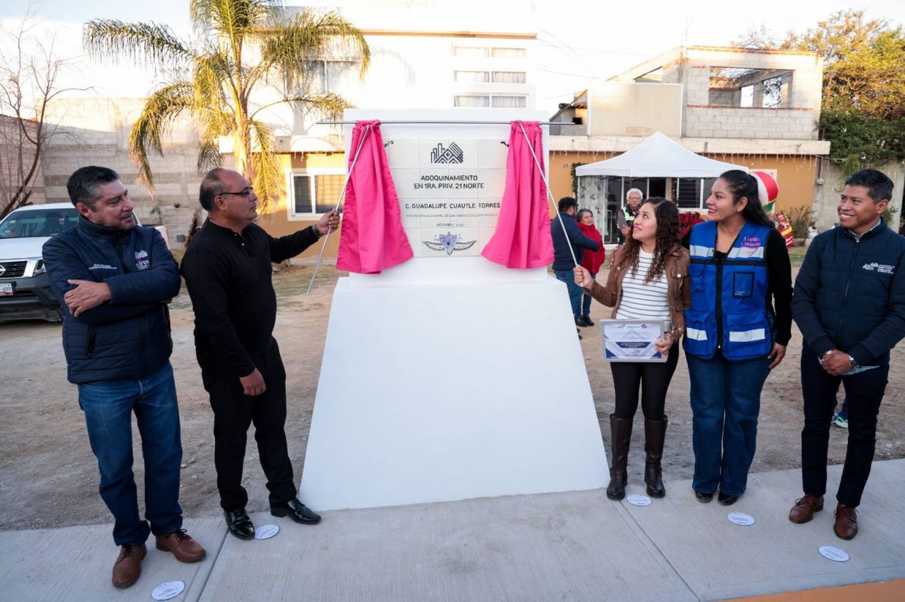 Refuerza Lupita Cuautle el desarrollo urbano con entrega de más obras
