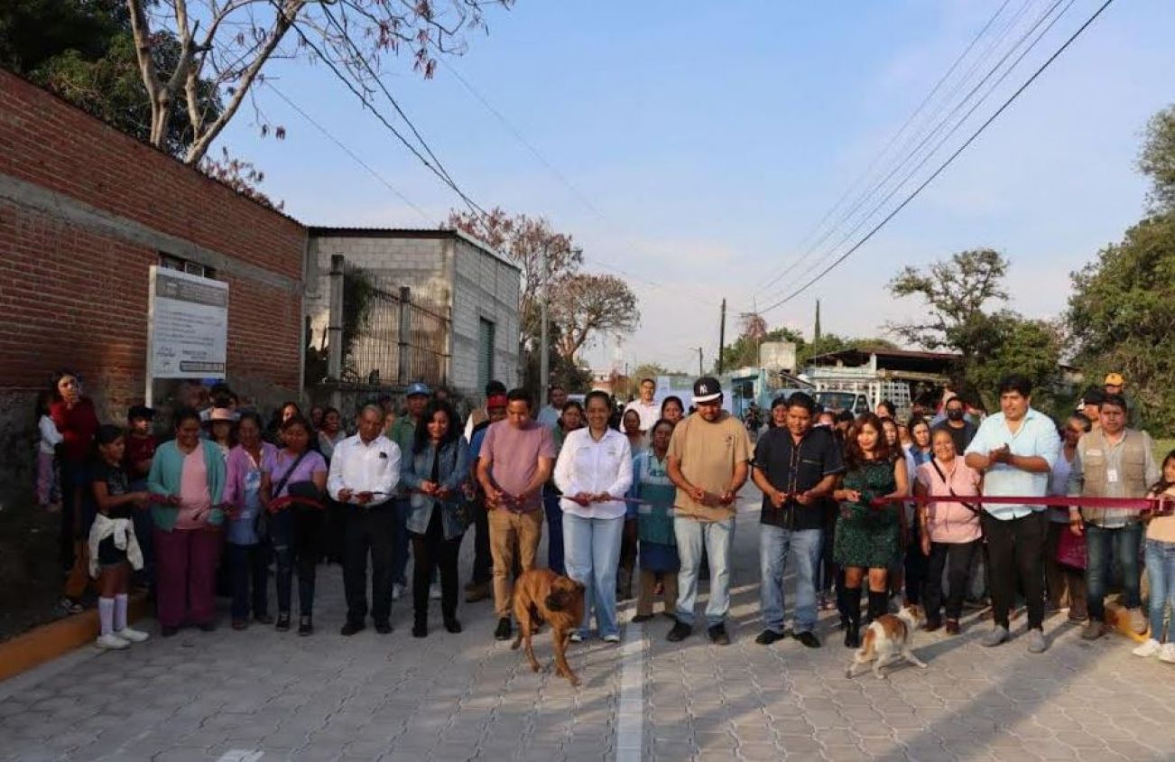 Atlixco impulsa el desarrollo con nueva pavimentación en Tepango