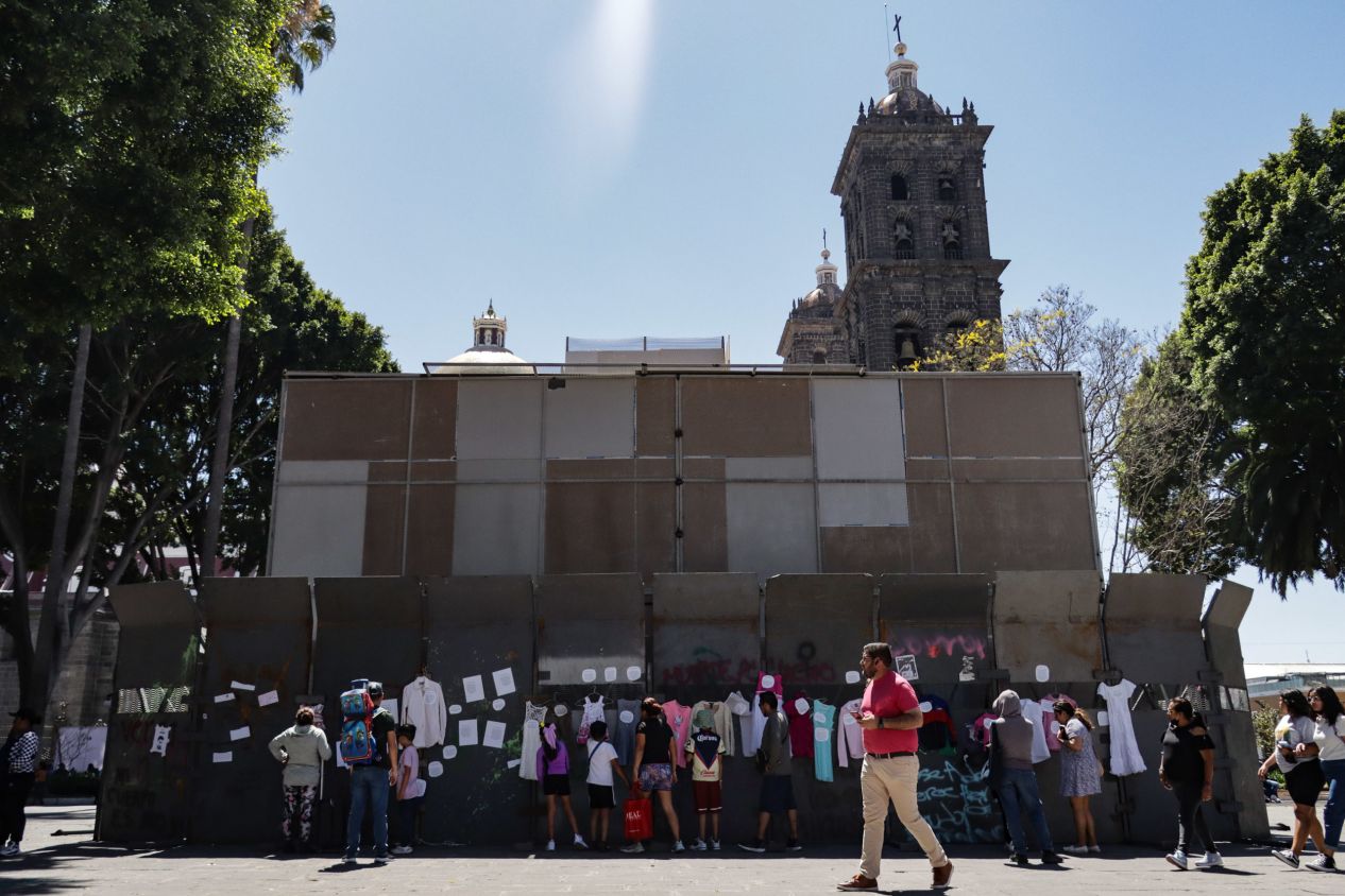 Sin blindaje especial en el Centro Histórico de Puebla para marcha del 8M