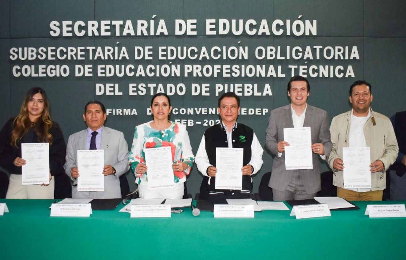 Conalep y IEDEP firman convenio para mejorar la educación en Puebla