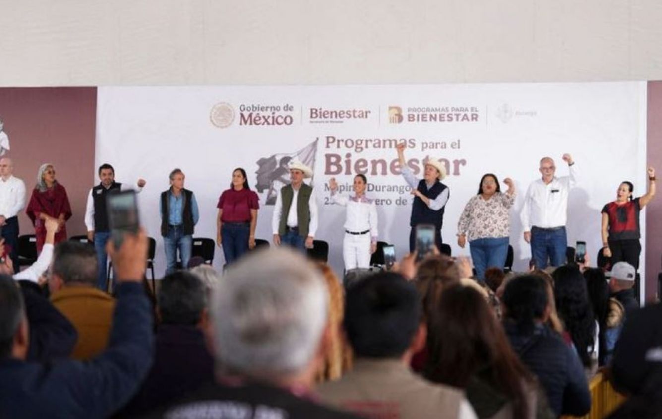 Sheinbaum anuncia pensión universal y obras hídricas para Durango