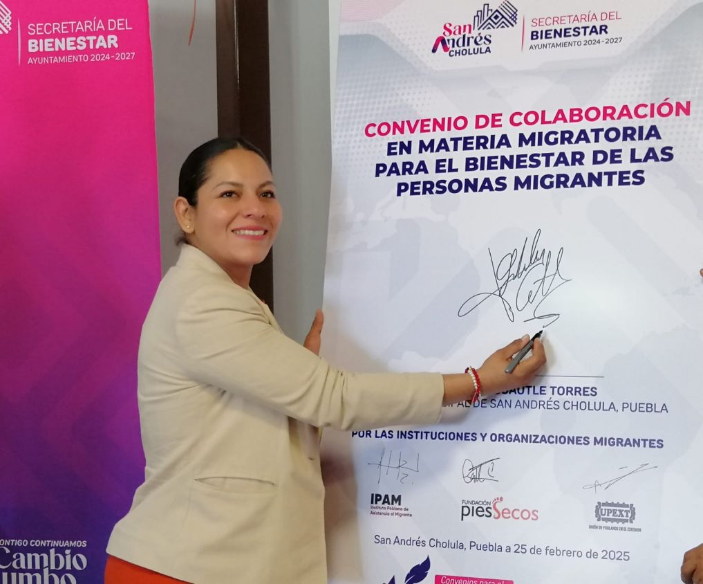 San Andrés Cholula y el IPAM firman convenio para fortalecer el apoyo a migrantes