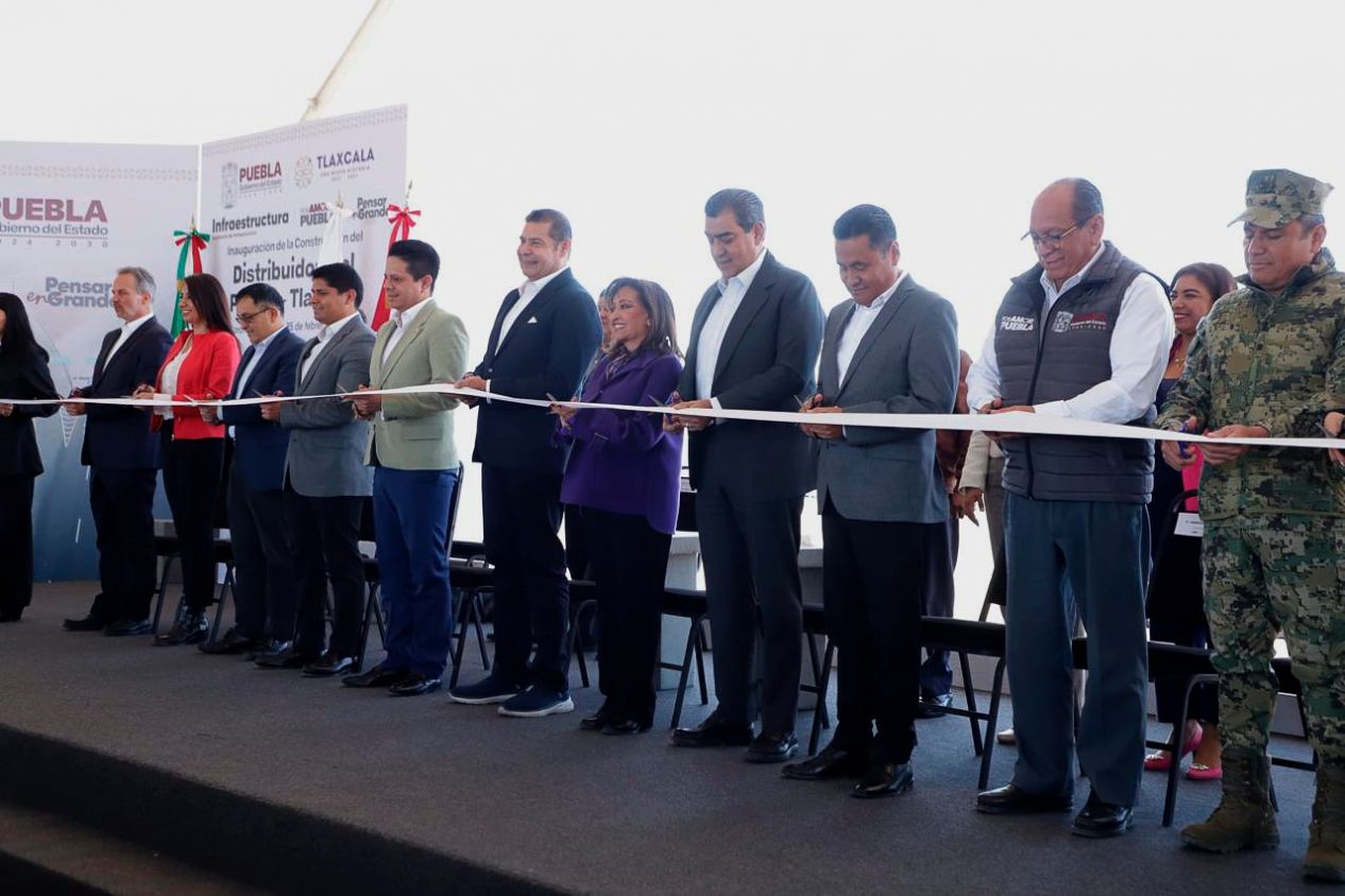 En Coronango, autoridades inauguran el Distribuidor Vial Puebla-Tlaxcala