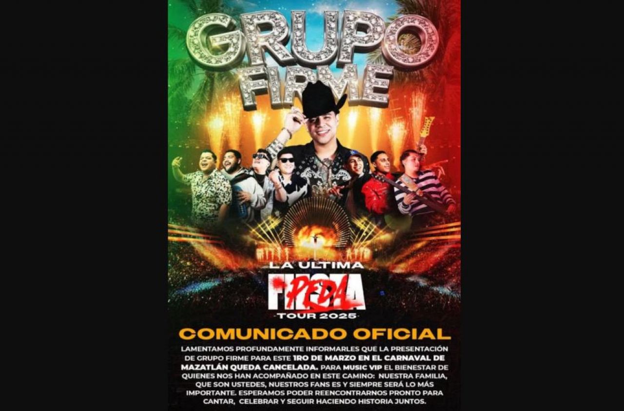 Grupo Firme cancela show en Mazatlán tras recibir amenaza mortal