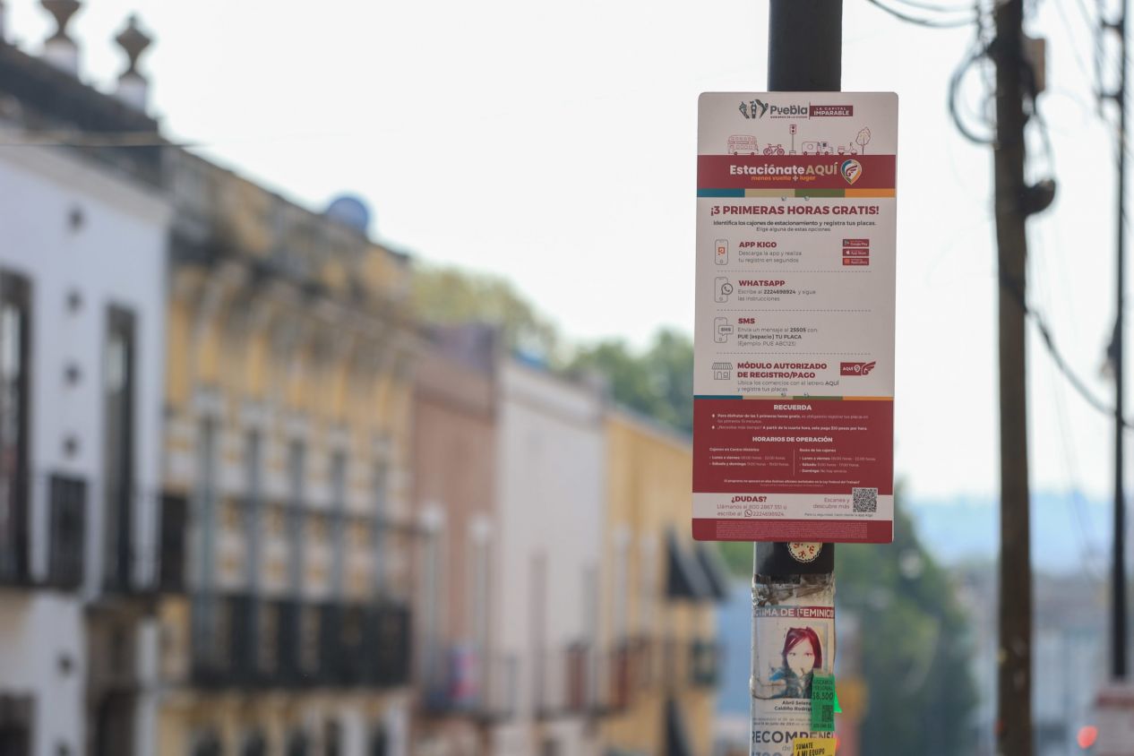 Analiza Ayuntamiento de Puebla ampliar parquímetros a dos nuevas zonas