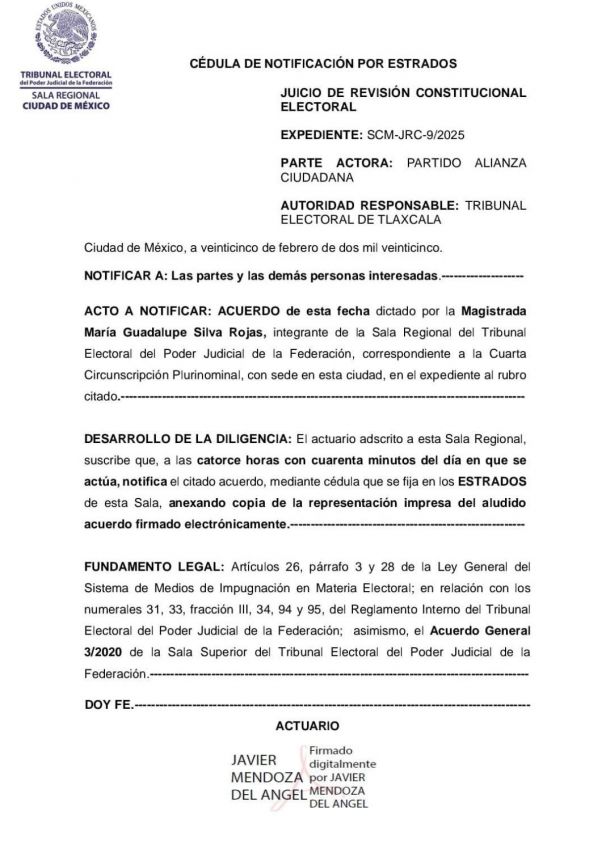 Impugnación de partidos políticos en Tlaxcala busca reducir financiamiento a MC