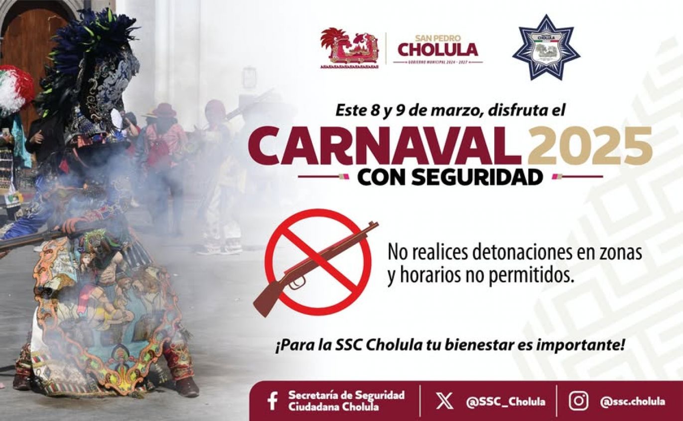 Fin de semana en San Pedro Cholula: Carnaval 2025