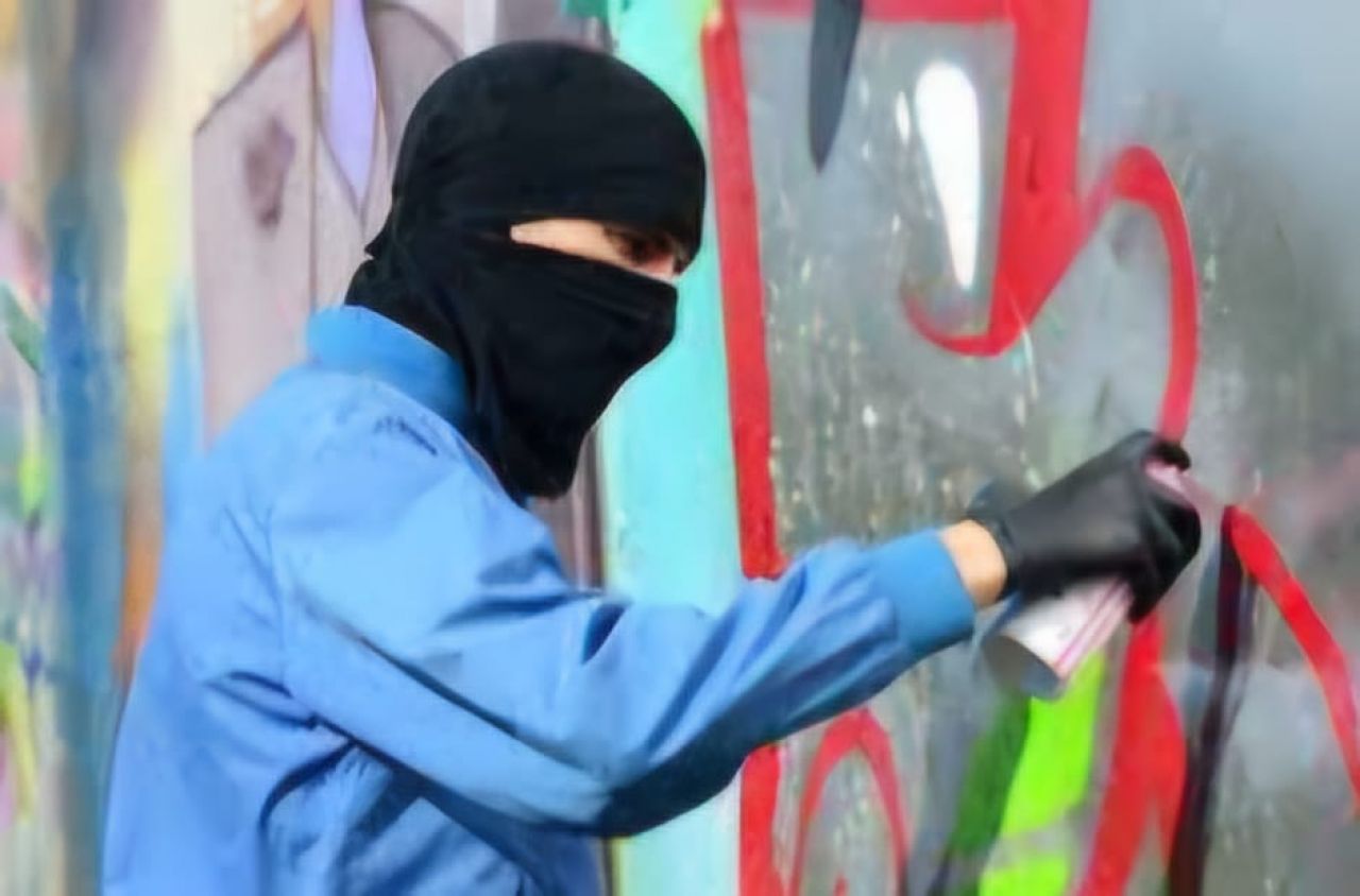 Videovigilancia de Coronango identifica a jóvenes vinculados con pinta que hacía referencia a grupo delictivo