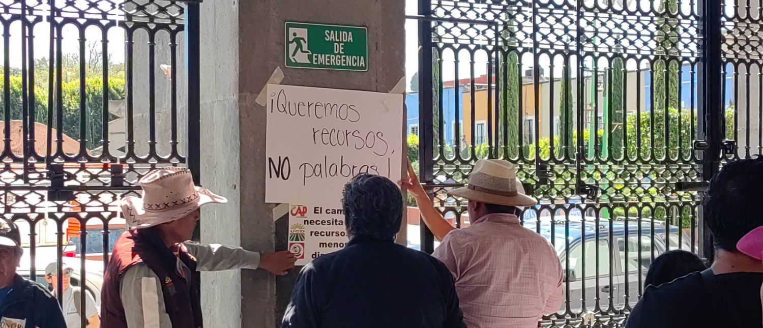 Campesinos reclaman en Tlaxcala: “¡Queremos un presupuesto justo ya!”