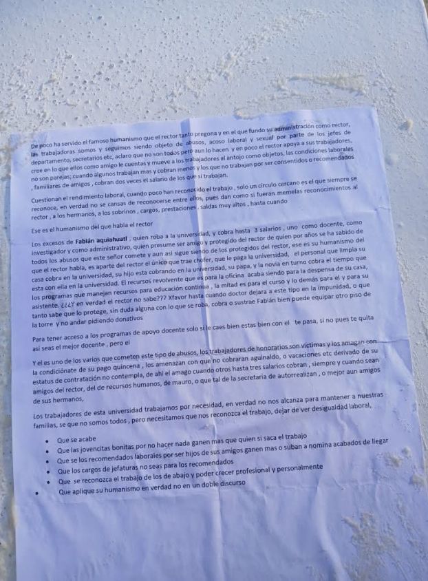 De nueva cuenta, denuncian discriminación y machismo en la UATx