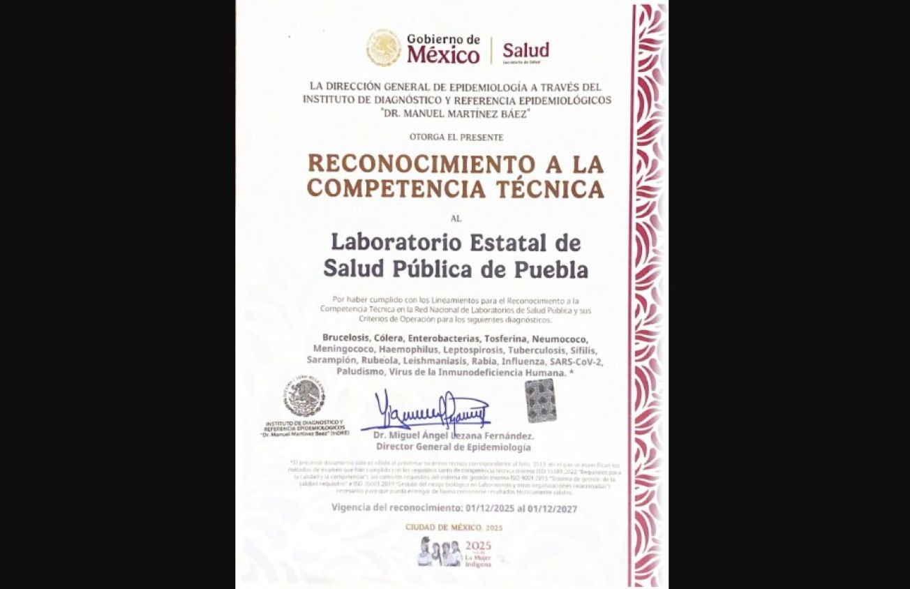 Puebla rompe expectativas con reconocimiento nacional en salud