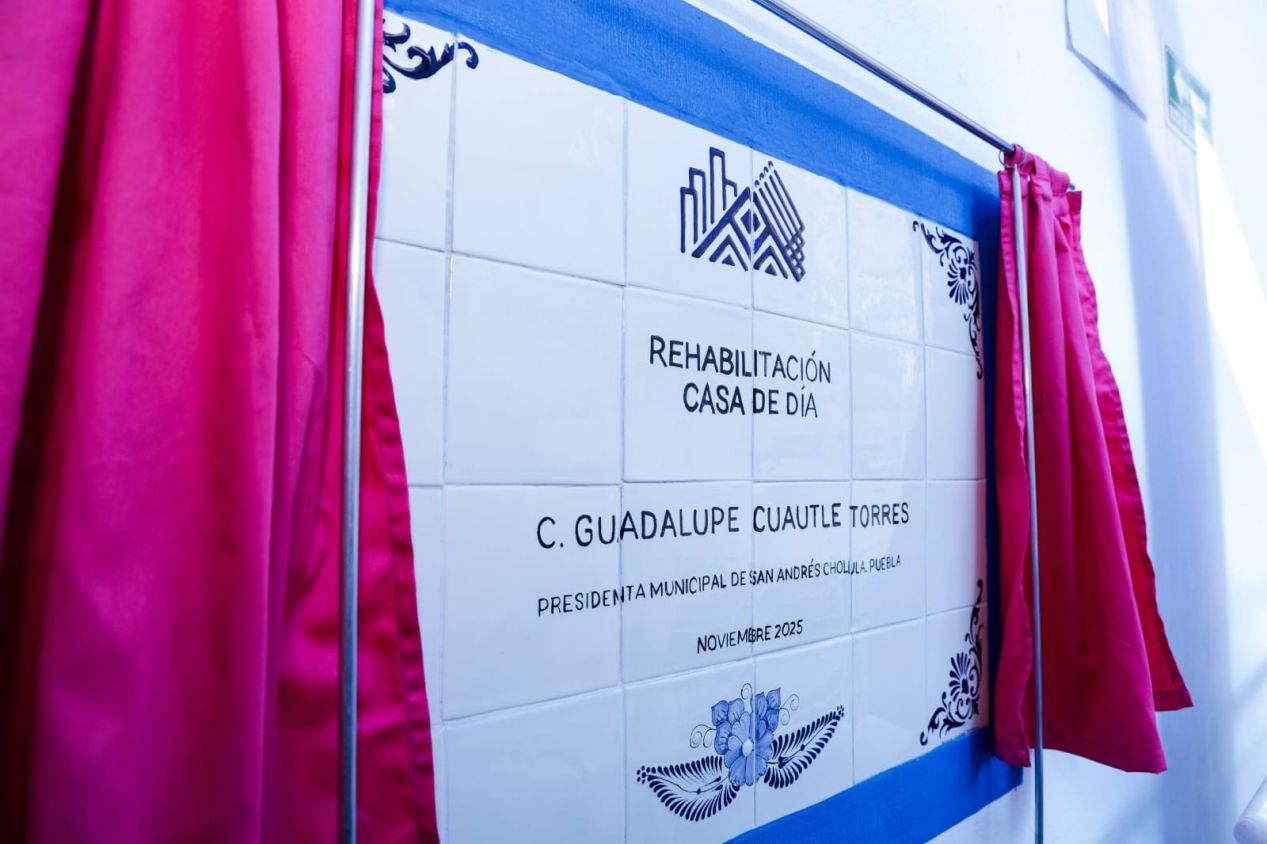 Entrega Lupita Cuautle la rehabilitación de la Estancia de Día de San Andrés Cholula