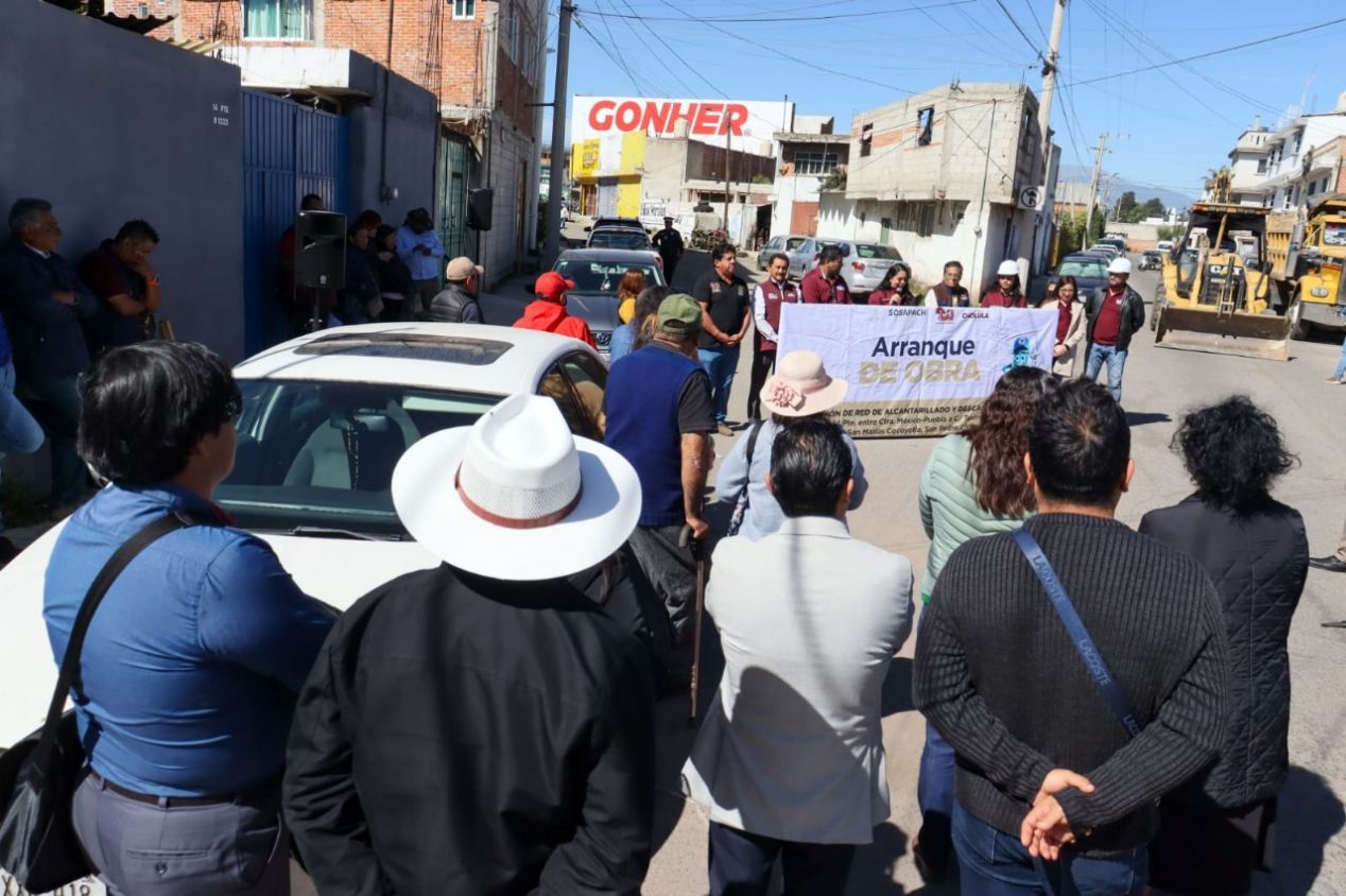SOSAPACH da inicio a nueva obra de alcantarillado sanitario en San Matías Cocoyotla