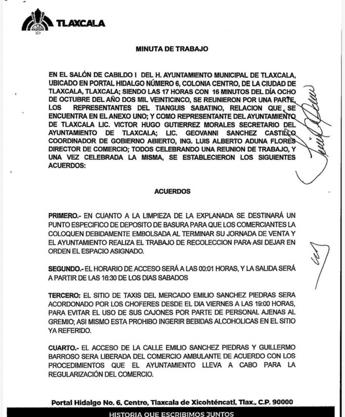 Con mesa de diálogo Alfonso Sánchez media crisis con comerciantes sabatinos