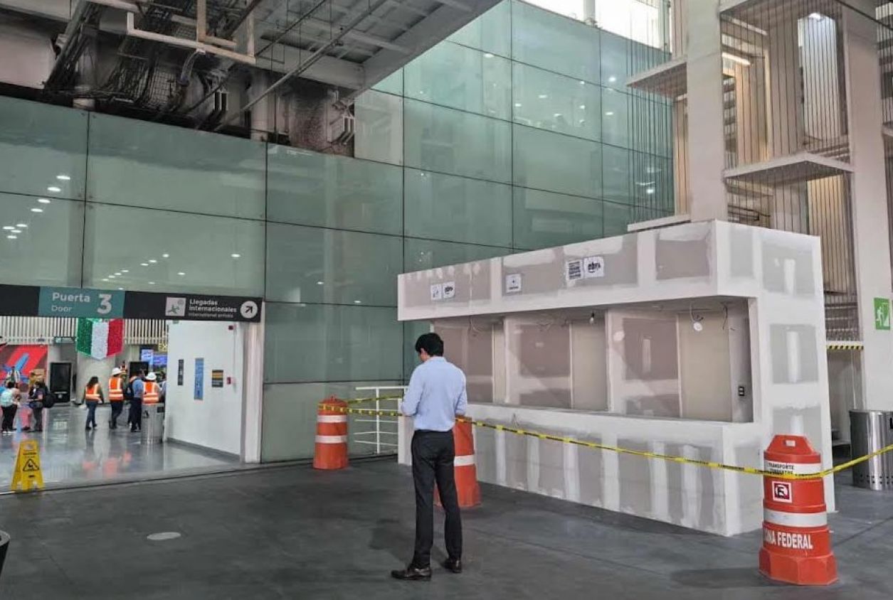 Protesta en el Aeropuerto Internacional de la Ciudad de México