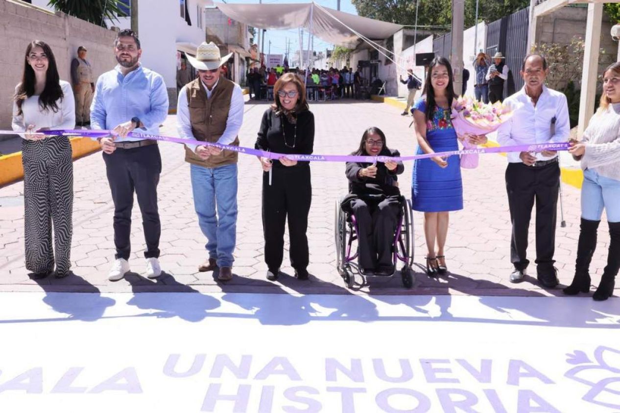 Lorena Cuéllar impulsa desarrollo con obras que transforman Yauhquemehcan