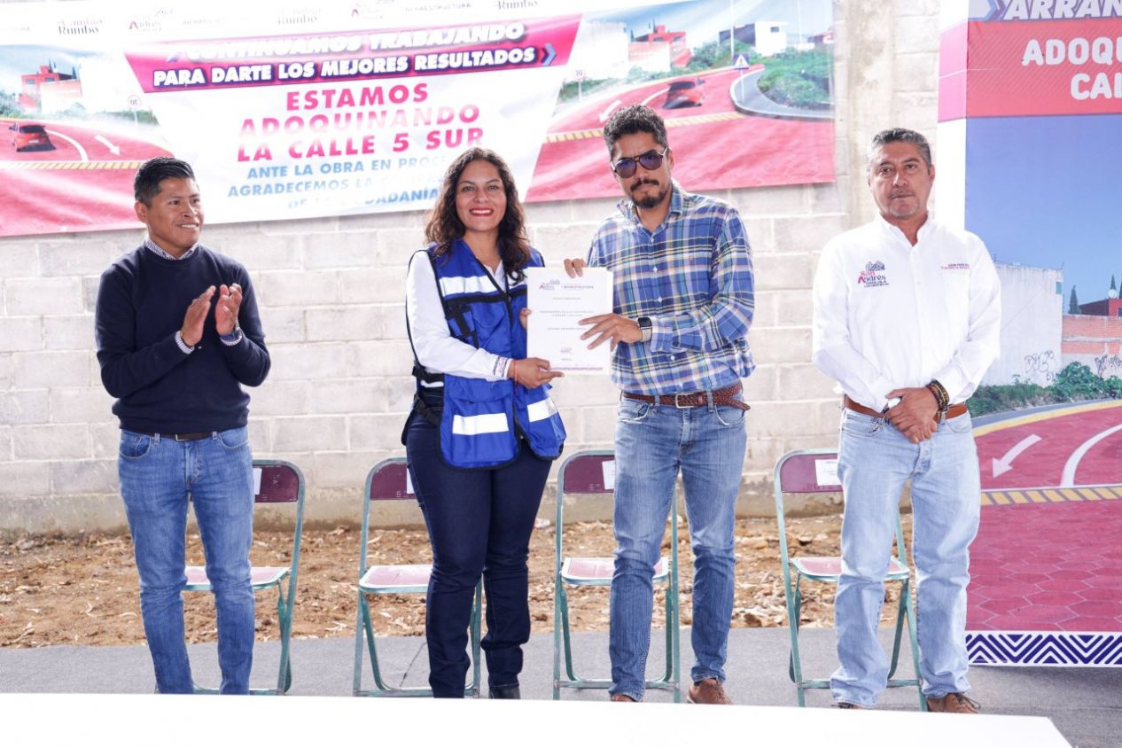 Con obra pública Lupita Cuautle dignifica calidad de vida en San Andrés Cholula