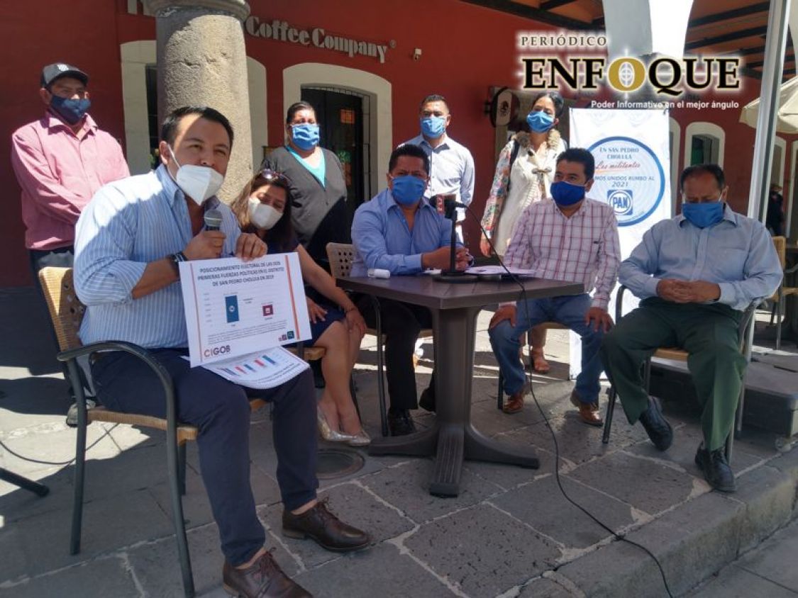 Pide PAN de San Pedro Cholula a Marko Cortés que candidatos sean panistas y cholutecas en el 2021